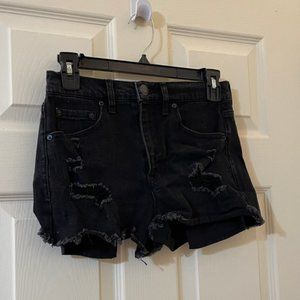 Black Jean Shorts